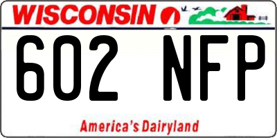 WI license plate 602NFP