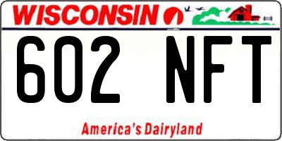 WI license plate 602NFT