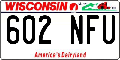 WI license plate 602NFU