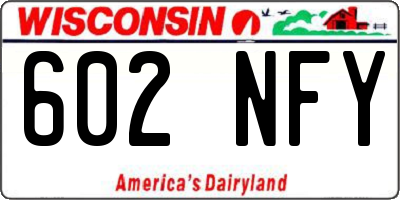 WI license plate 602NFY