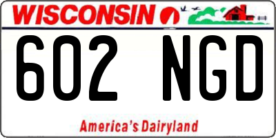 WI license plate 602NGD