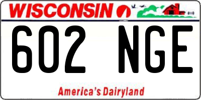 WI license plate 602NGE