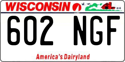 WI license plate 602NGF