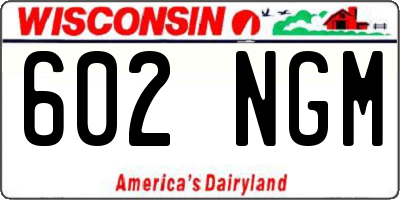WI license plate 602NGM