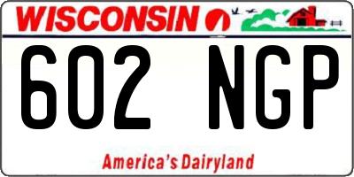WI license plate 602NGP