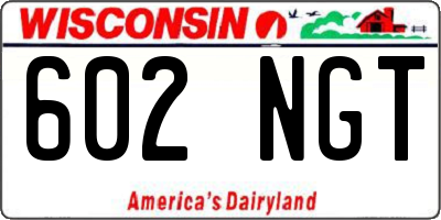 WI license plate 602NGT