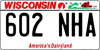 WI license plate 602NHA