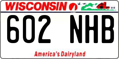 WI license plate 602NHB