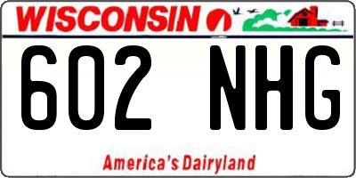 WI license plate 602NHG