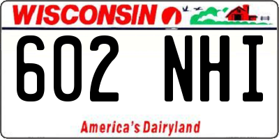 WI license plate 602NHI