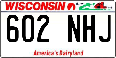 WI license plate 602NHJ