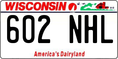 WI license plate 602NHL
