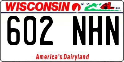 WI license plate 602NHN
