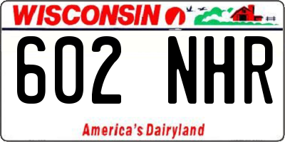 WI license plate 602NHR