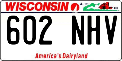 WI license plate 602NHV