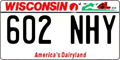 WI license plate 602NHY