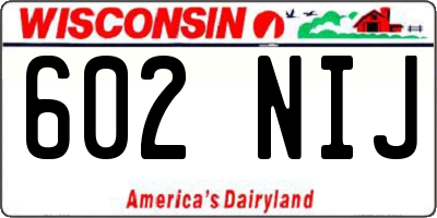 WI license plate 602NIJ