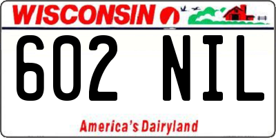 WI license plate 602NIL