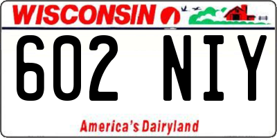 WI license plate 602NIY
