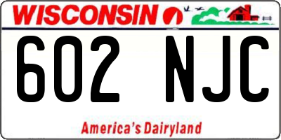 WI license plate 602NJC