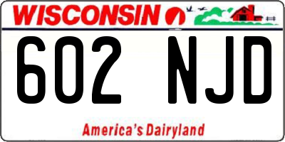 WI license plate 602NJD