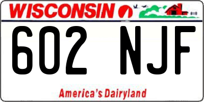 WI license plate 602NJF