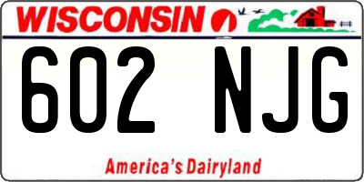 WI license plate 602NJG
