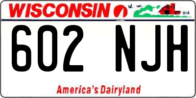 WI license plate 602NJH