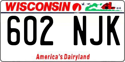 WI license plate 602NJK