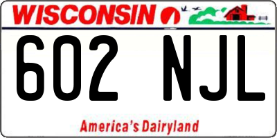 WI license plate 602NJL