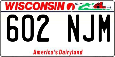 WI license plate 602NJM