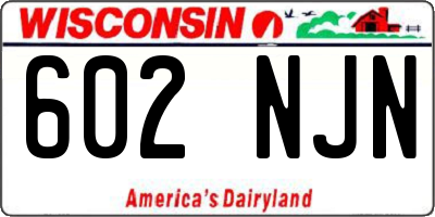 WI license plate 602NJN