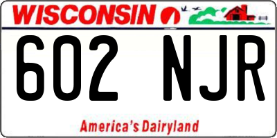 WI license plate 602NJR