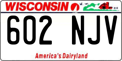 WI license plate 602NJV