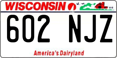 WI license plate 602NJZ