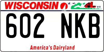 WI license plate 602NKB