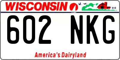 WI license plate 602NKG