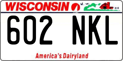 WI license plate 602NKL
