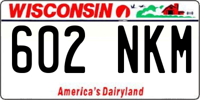 WI license plate 602NKM