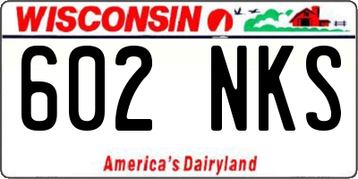WI license plate 602NKS