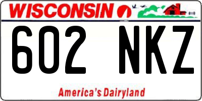 WI license plate 602NKZ