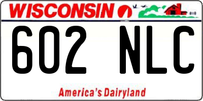 WI license plate 602NLC