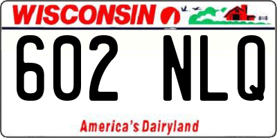 WI license plate 602NLQ