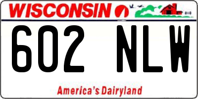 WI license plate 602NLW