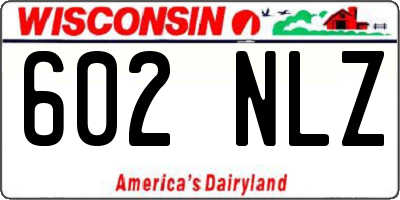 WI license plate 602NLZ