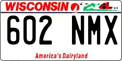 WI license plate 602NMX