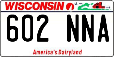 WI license plate 602NNA