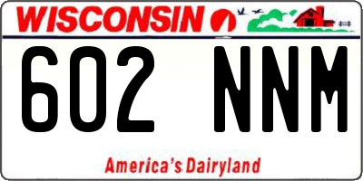 WI license plate 602NNM
