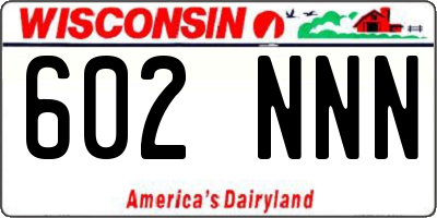 WI license plate 602NNN