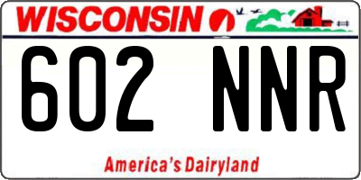 WI license plate 602NNR
